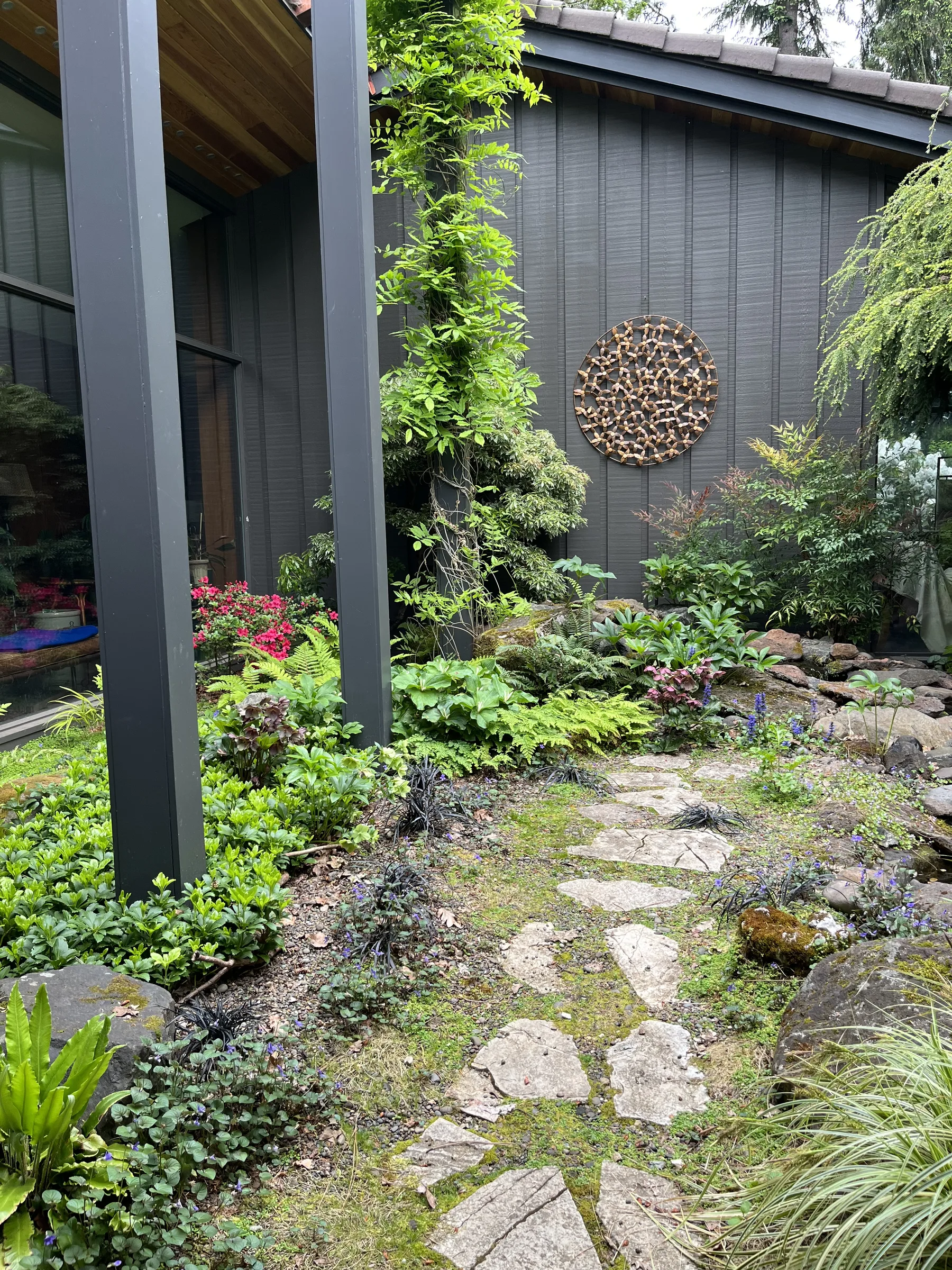 PATH DETAIL · CRUSHED BASALT · STEPPING STONES